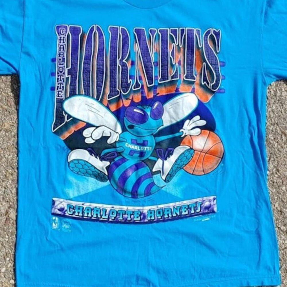 1990S Nba Charlotte Hornets Magic Johnson T_S Single Stitch Shirt
